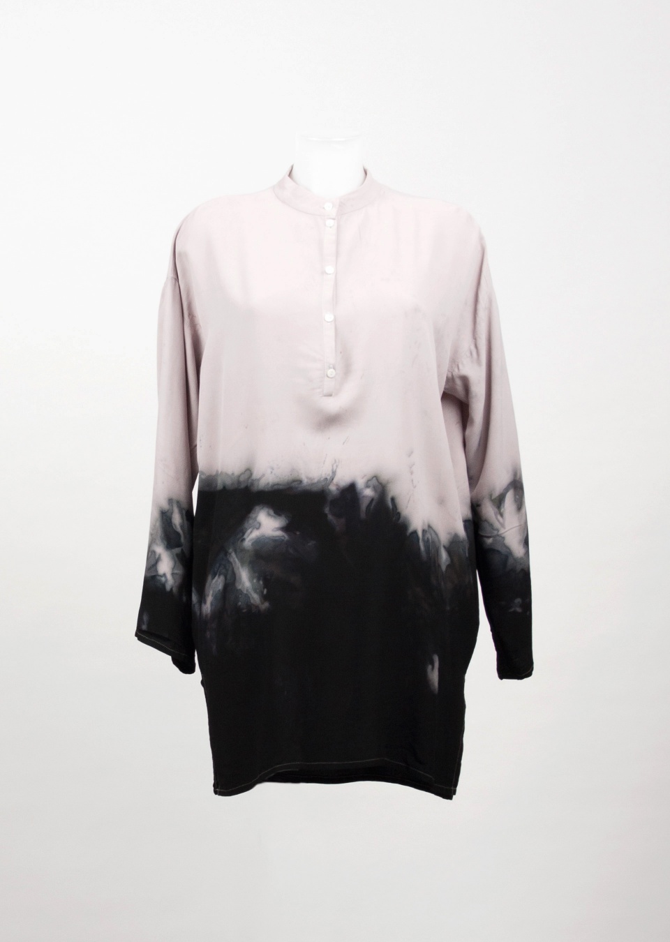  by , handgefärbte Bluse mit Stehkragen , 