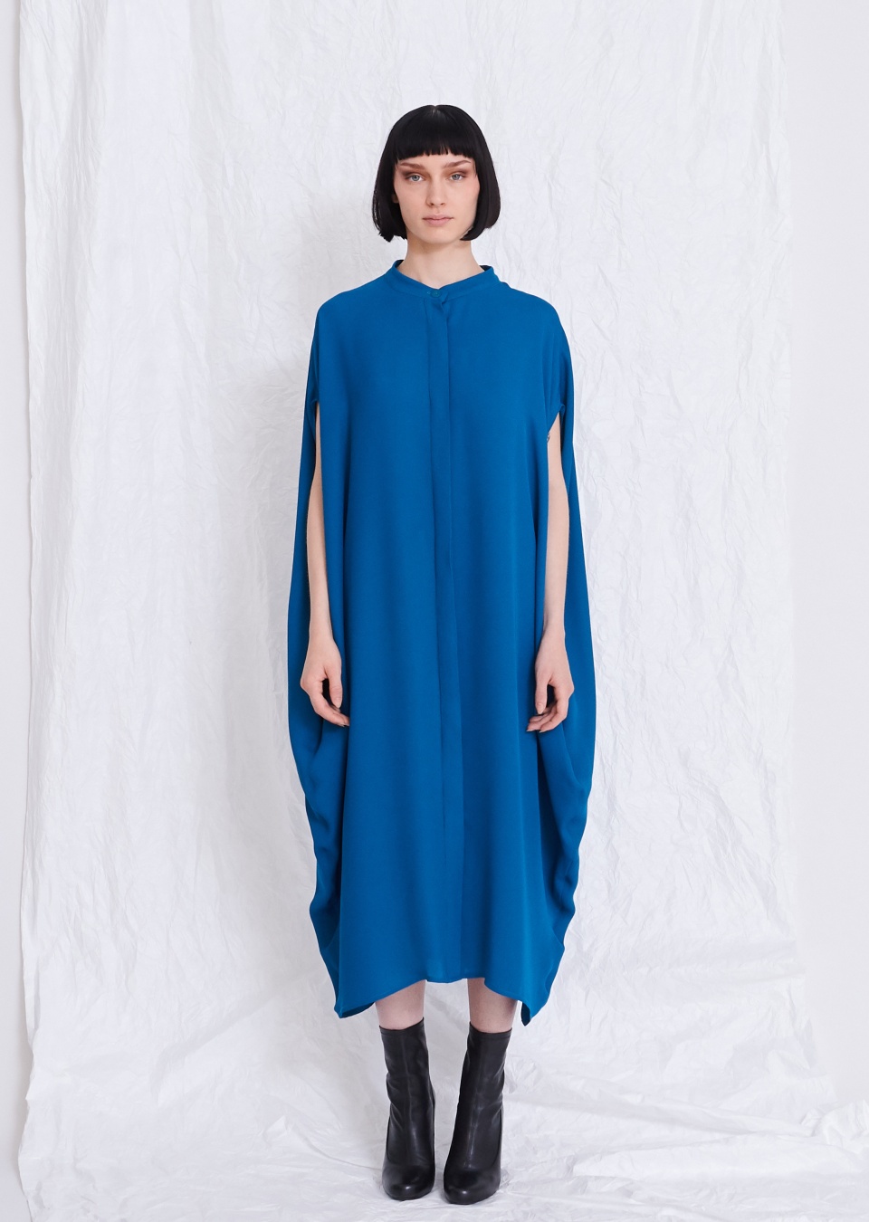  by , Hemdblusenkleid petrol, 